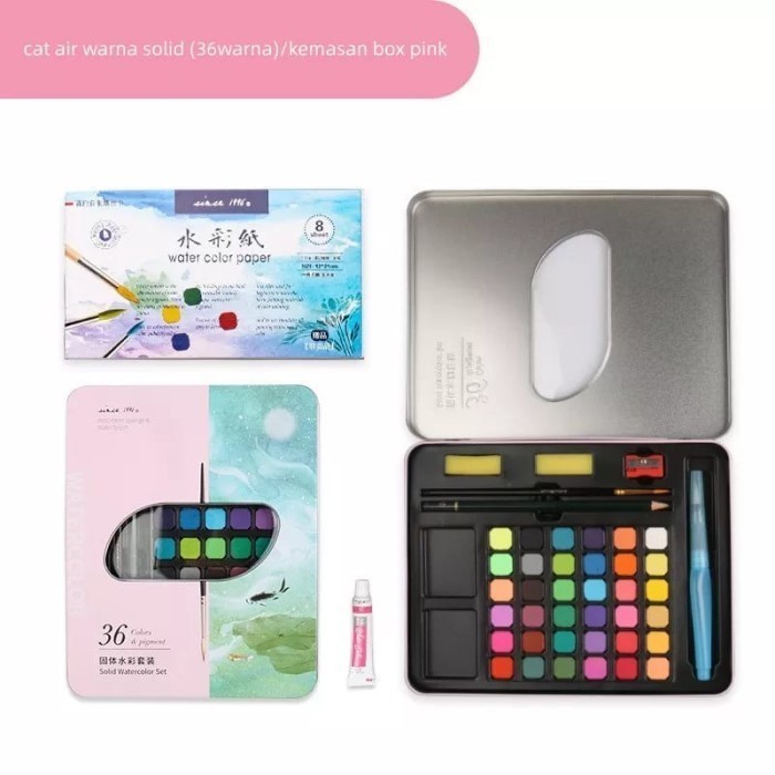 

VJ Cat Air Watercolor Set 36 dan 48 Warna Water Color Cat Air Lukis