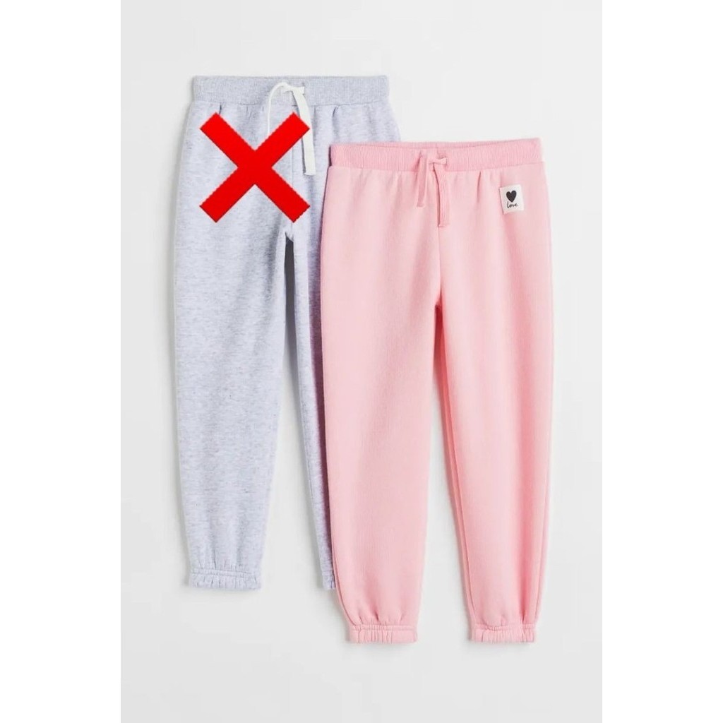 CELANA HM JOGGER HNM SIMPLY PINK LOVE NYC CUTE H&M ANAK PEREMPUAN