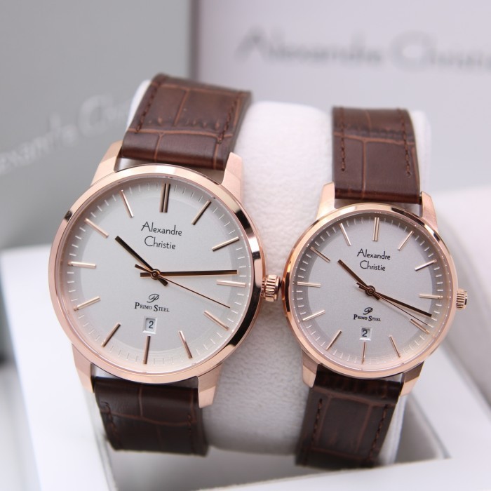 alexandre christie ac1030 / ac 1030 rosegold brown couple original