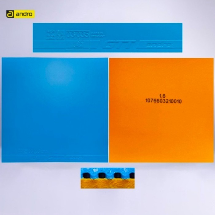 Karet Bet Pingpong Tenis Meja ANDRO GTT 45 Blue Tensor Thecnology Ori - Biru -MN24