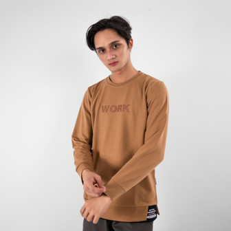 BAJU KAOS LENGAN PANJANG AZ MEN SWEATSHIRT INTIP WORK GN406 KH