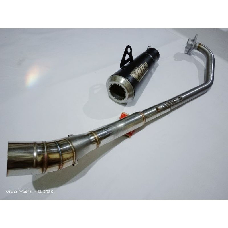 knalpot racing jupiterMx135old JupiterMx135New ORIGINAL VKR RACING GENERATION 2 Coating black doff d