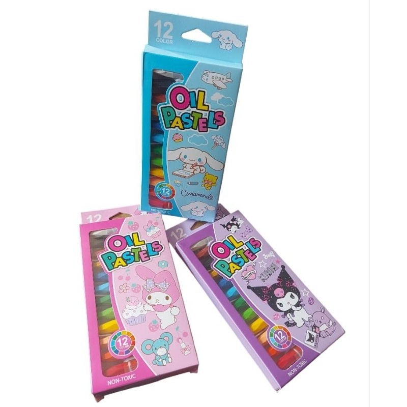 

CRAYON BESAR KARAKTER SANRIO 12 WARNA | OIL PASTELS KUROMI CINNAMOROLL MELODY