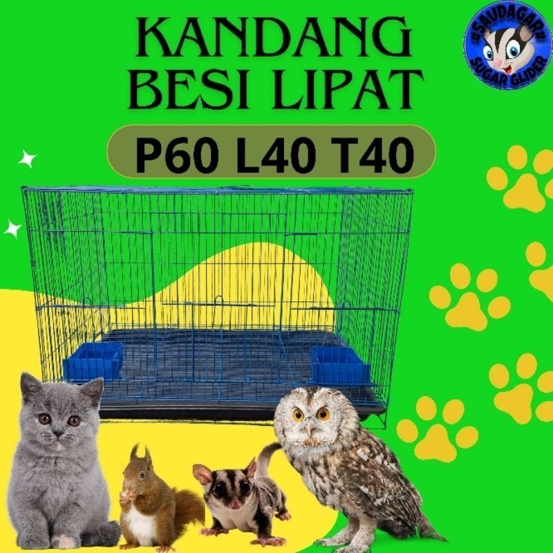 (COD) Kandang Besi Lipat/Kadang Sugar Glider/Kandang Kucing