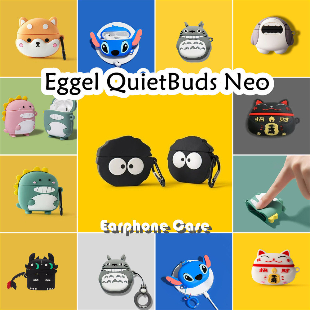 【distinctive】Untuk Eggel QuietBuds Neo Case Casing Lucu Kartun Totoro Soft Silicone Kasus Telpon tel