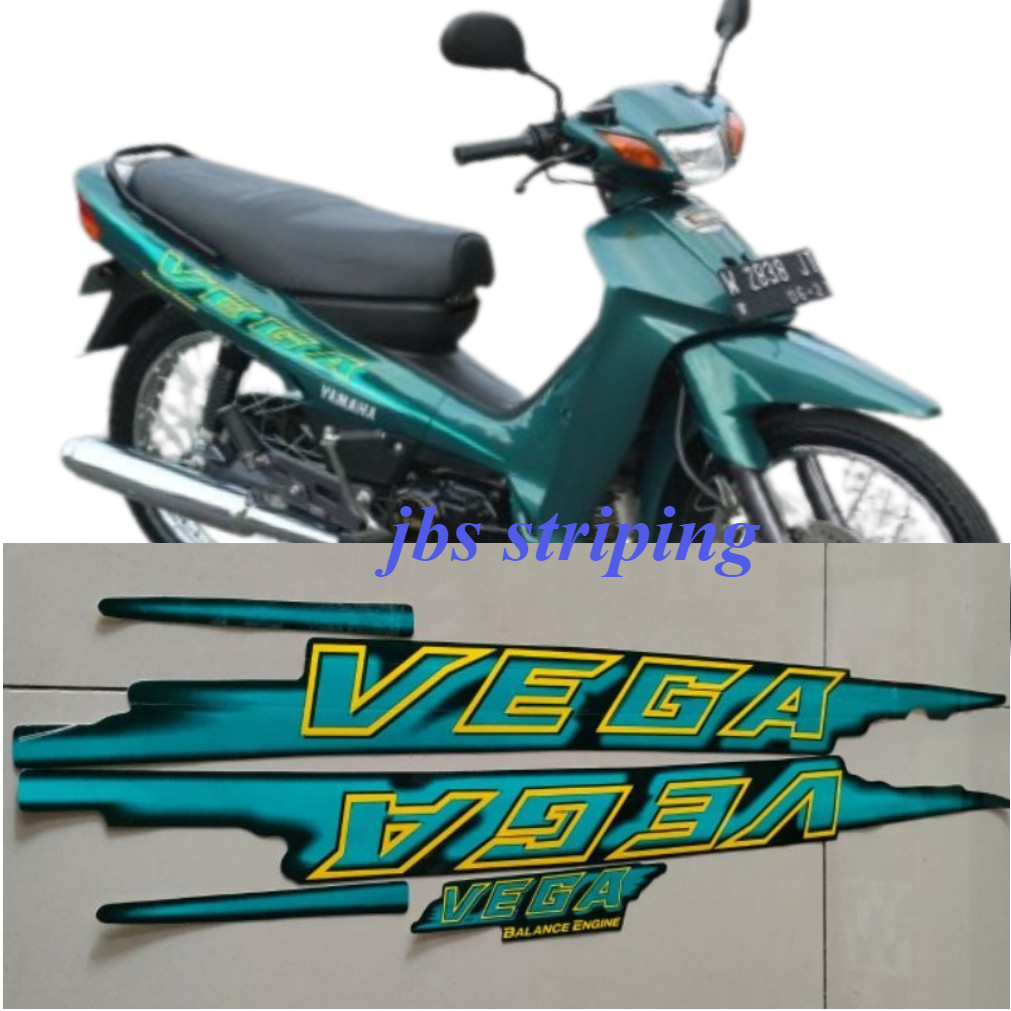 striping vega lama stiker yamaha vega lama old thn 1998 1999 hijau botol sticker motor vega old