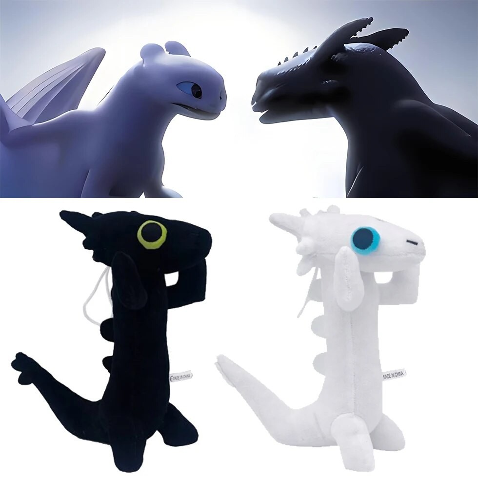 2pcs 25cm Toothless Dancing Dragon Plush Toy Toothless Dance Plush Stuffed Soft Animals Cartoon Doll