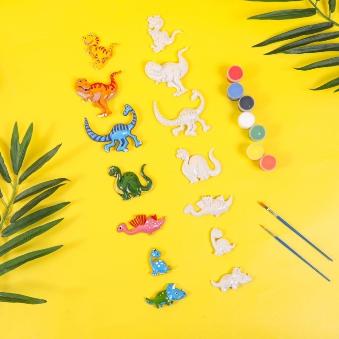 

Paket Lukis Dinosaurus Magnet Isi 5pcs Lengkap Dengan Cat Air Kuas