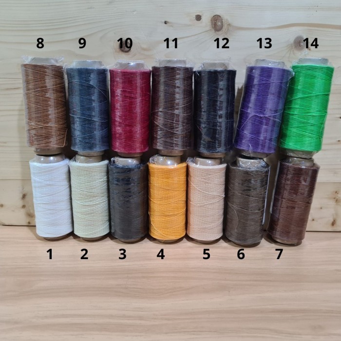 Wax Leather thread / Benang Lilin size 1.2 mm flat