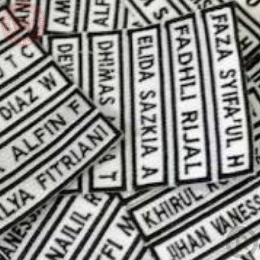 Bordir name tag bordir/name tag sekolah/bet sekolah/papan nama sekolah Terbaru Bordir Nama Custom bo