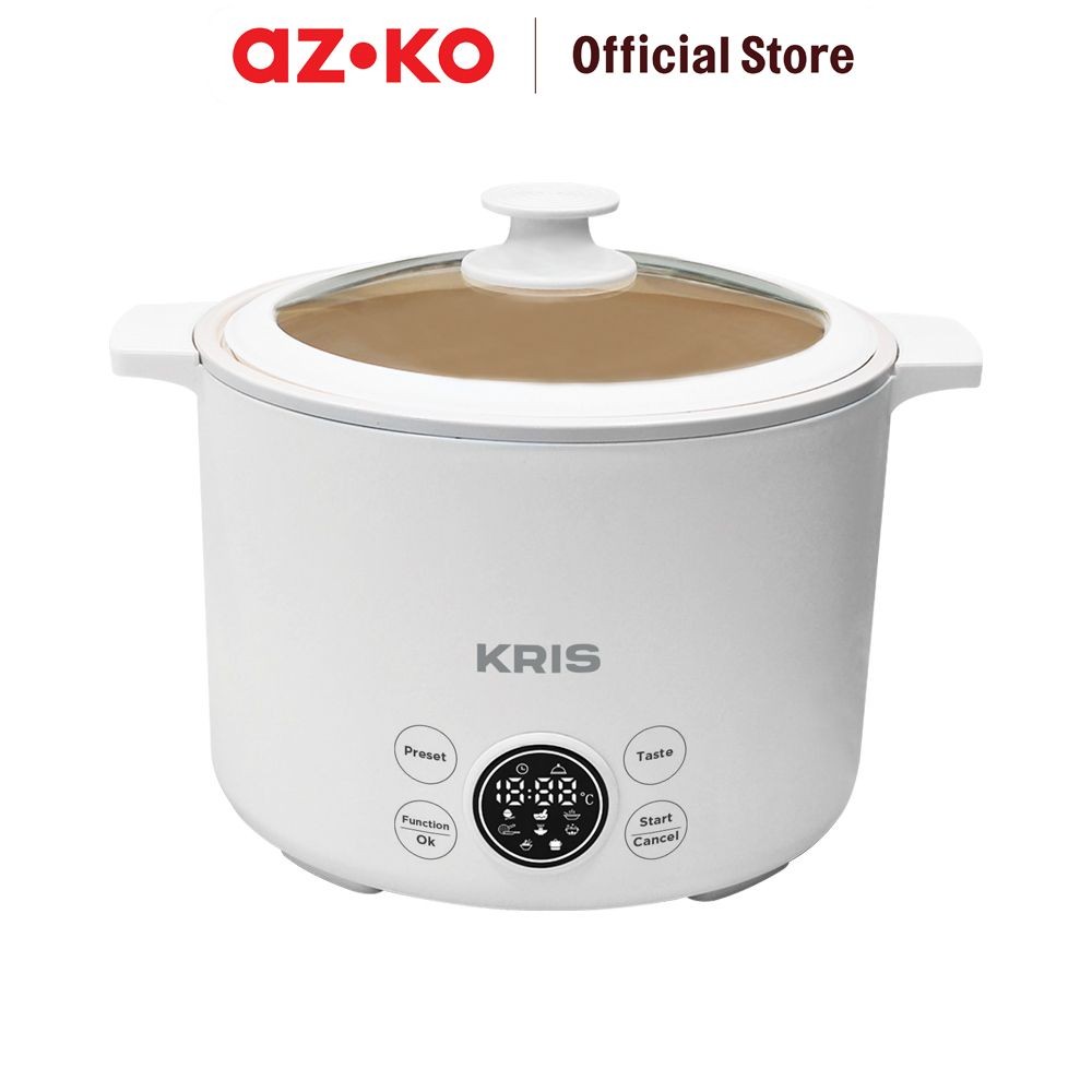 AZKO Kris 2 ltr Panci Elektrik Multifungsi Digital - Putih Multifunction Electric Pan Kuali Pot Pera