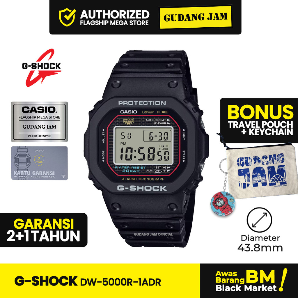Jam Tangan G-Shock DW-5000R-1ADR DW-5000R-1A DW-5000R DW5000R DW 5000R Analog
