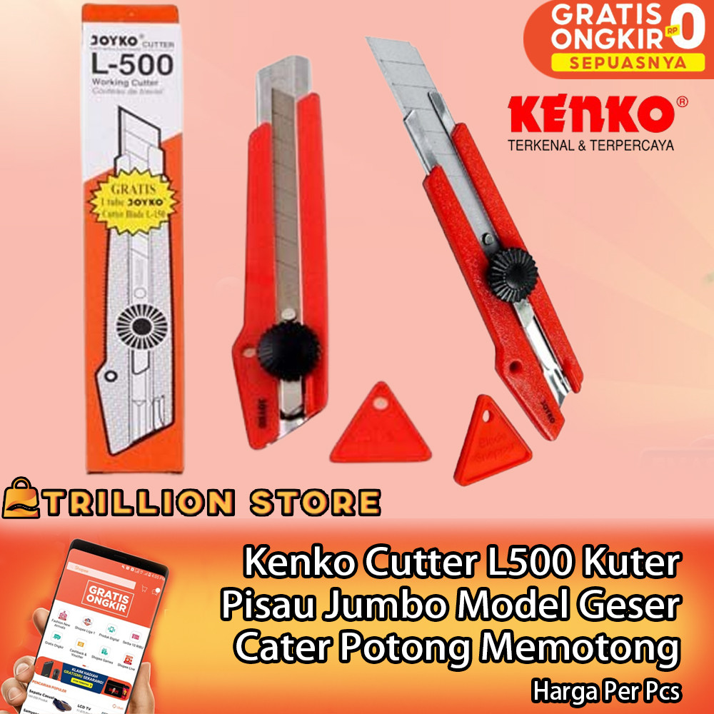 

Joyko Cutter L500 Karter Carter Curter Kuter Jumbo Model Geser Cater Cutters Potong Memotong Menetak Pisau Kater Besar Mengelupas Kabel Cable Cabel Kertas Mesin Plastik Pelastik Gunting Piso Tajem Tajam Blade LLS Multifungsi Serbaguna