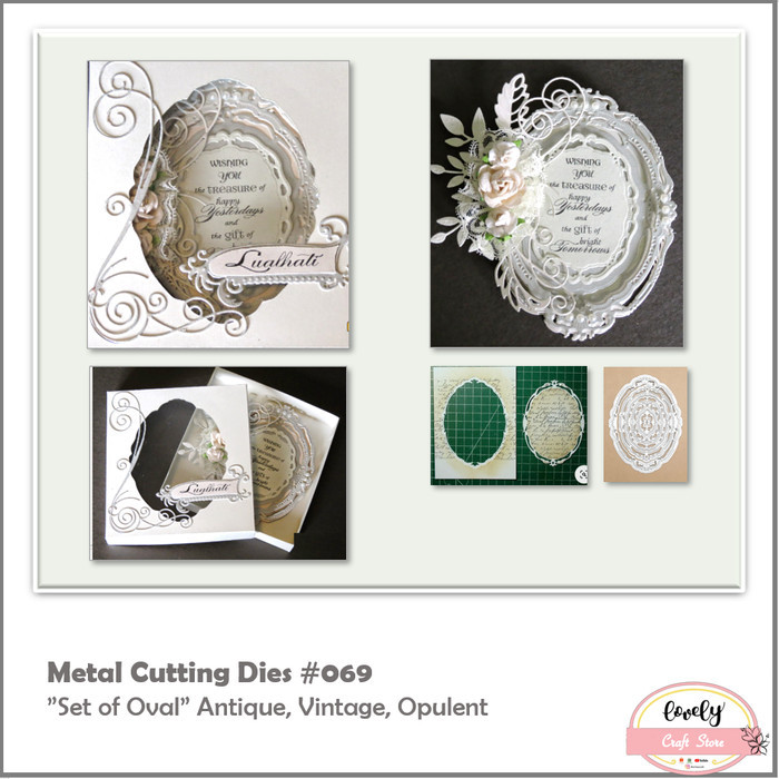 

Metal cutting dies #69 - oval lace for card stencil scrapbook mahar - S069-1