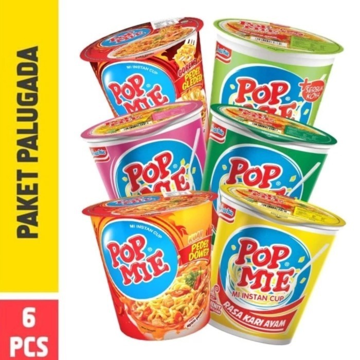 

6Pcs - Pop Mie all varian 75 gram/ pop mie macam rasa