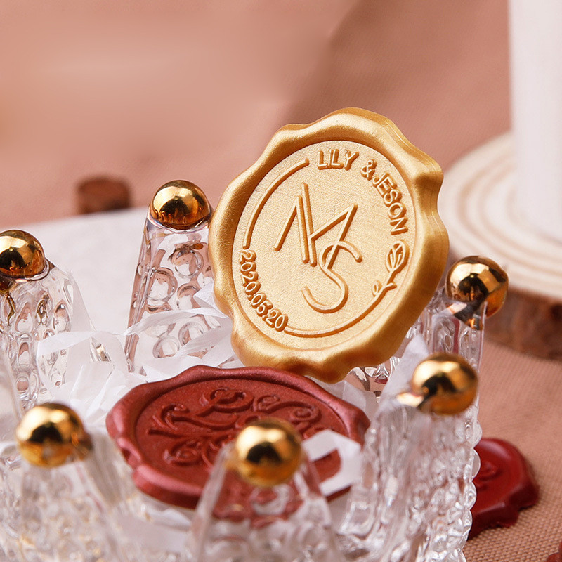 

Personalized Self-Adhesive Seal Wax Stamp, Custom Envelope Sticker, Wedding Invitation, Diary, Photo Album, Card, Creative Label