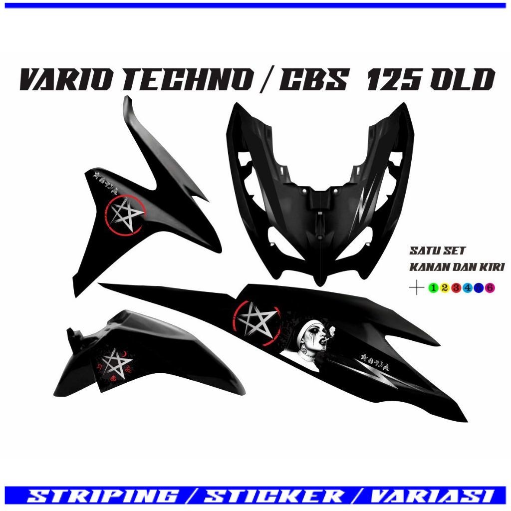 STICKER VARIO TECHNO 125 / STRIPING VARIO 125 OLD CBS VARIASI MOTOR