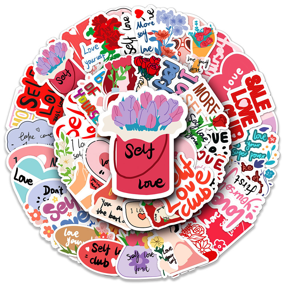 

10/30/50PCS Self Love Stickers Cartoon Style Graffiti Decal DIY Laptop Suitcase Notebook Phone Funny Sticker Decoration Toy Gift