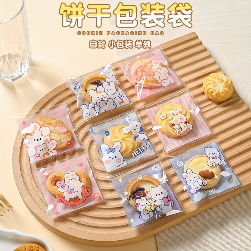 

[100 LEMBAR] PLASTIK OPP COOKIES CANDY KUE KERING UNIK LUCU 10x10