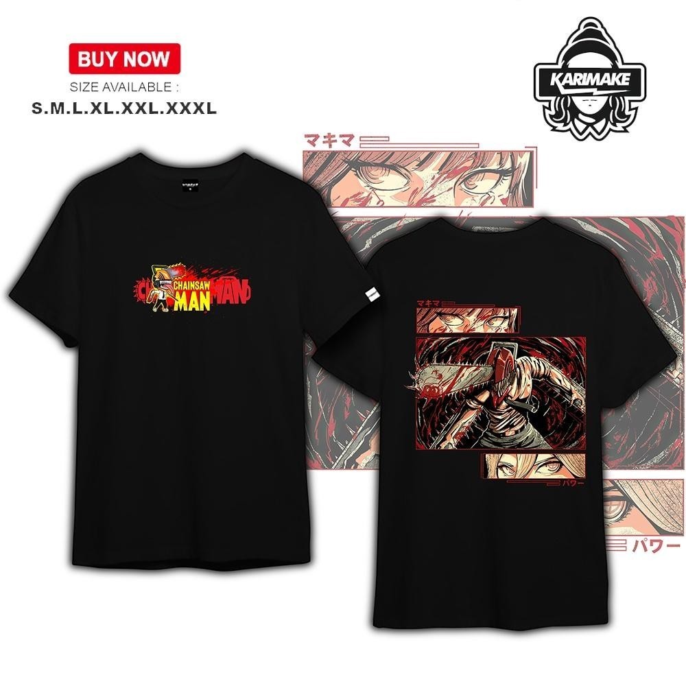 Panas Kaos Kaos CHAINSAW MAN DENJI POCHITA MAKIMA POWER BAJU Japan ANIME MANGA TShirt DJA CLOTH Temp