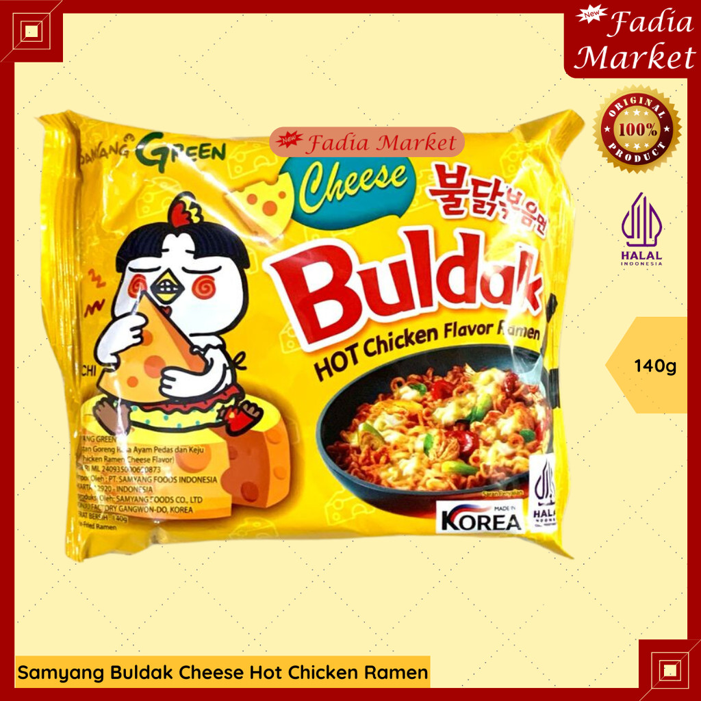 

Samyang Green Buldak Hot Chicken Cheese Keju Ramen Mie Instant Goreng Pedas Korea 140g