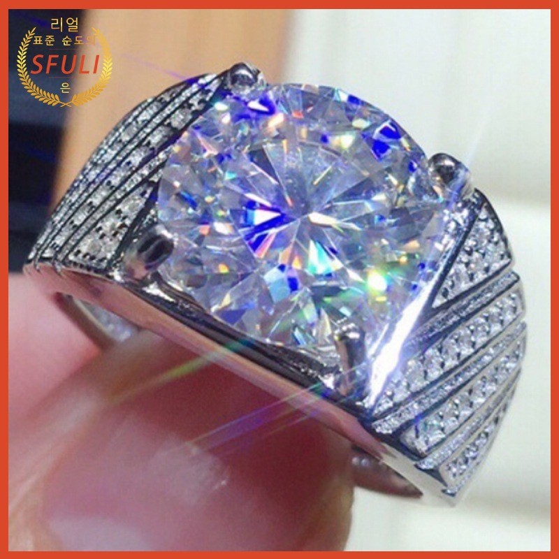 5 Karat PT950 Cincin Busana Mewah Moissanite