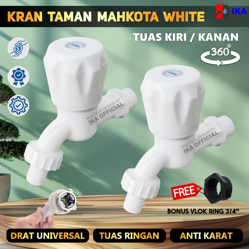 Kran Air Tembok PVC Mahkota Taman / Keran air kamar mandi keran air mahkota taman stainless 1/2 - 3/