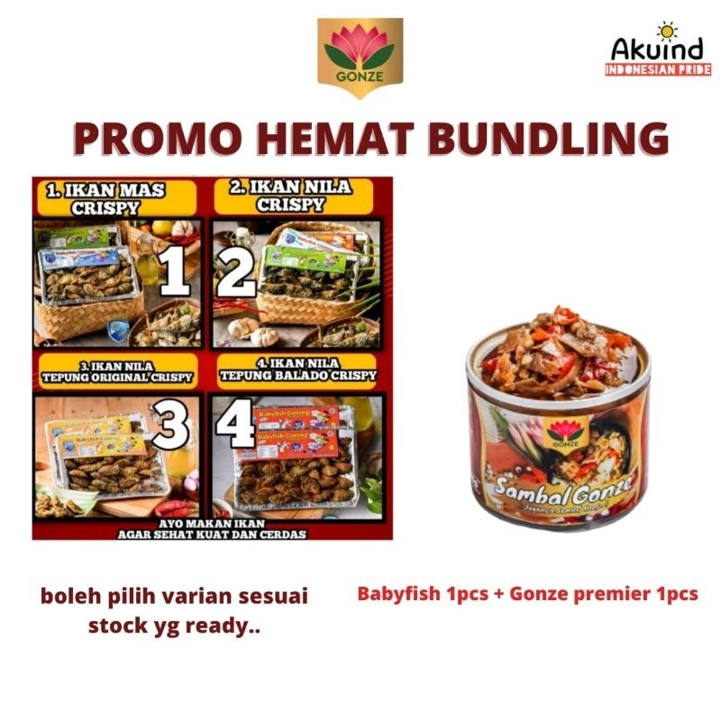 

Paket Bundling Hemat (Babyfish 1pcs + Sambal MAREKI Premier 1pcs)