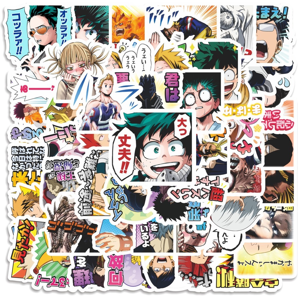 

COD 50 Pcs Stiker My Hero Academia Japan Anime V5 Lucu Anti Air Untuk Dekorasi Notebook Sepeda Skateboard Handphone