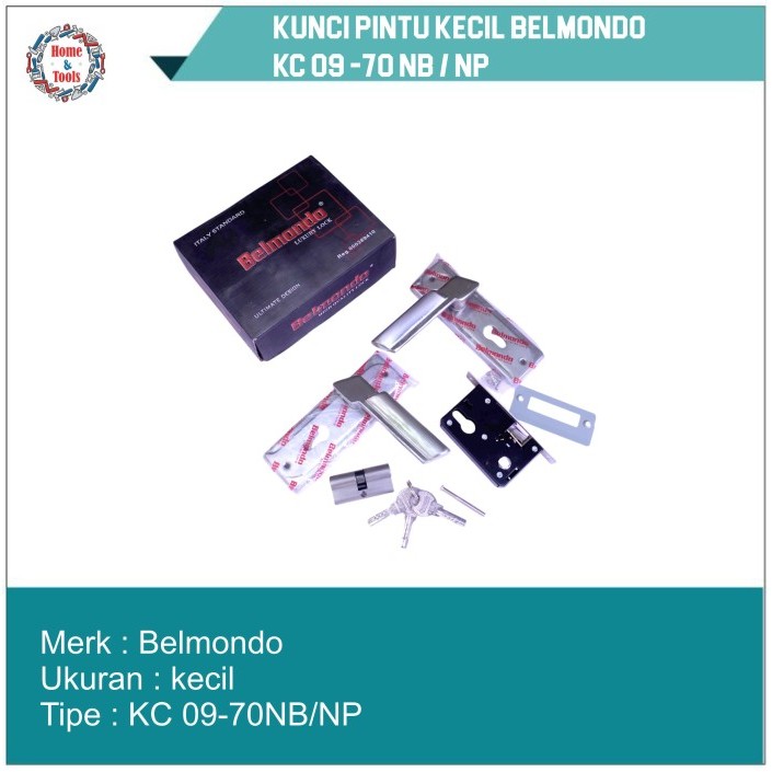Kunci Pintu Kecil Belmondo KC 09–70NB/NP/Kunci Pintu Set/Door Lock Set/Handle Lock Set/Kunci Pintu