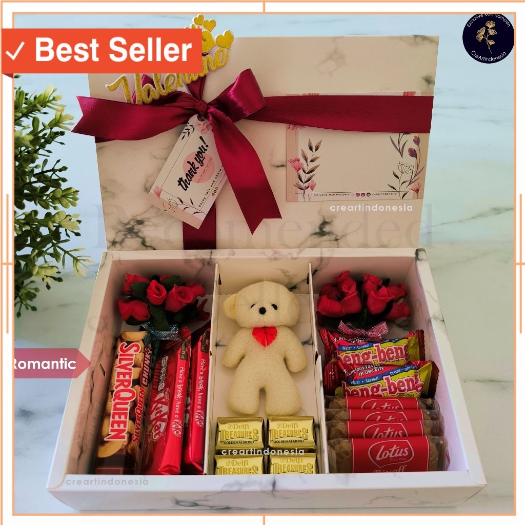 

Hampers unik Romantis Wisuda Anniversary Pacar Pasangan / Hampers Valentine _ Premium Teddy Marble