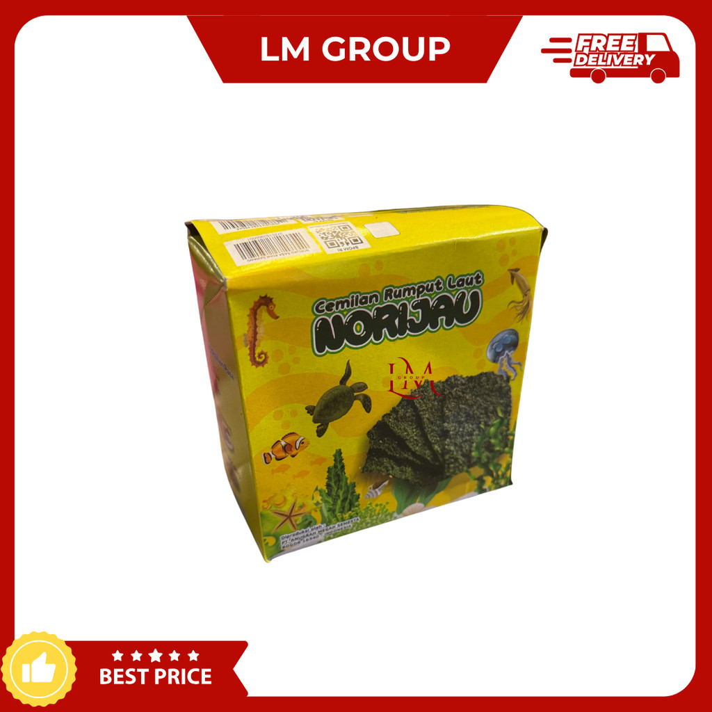

Norijau Rumput Laut Rasa Pedas/Sapi/Ayam 1 Pack isi 12 pcs 3gr
