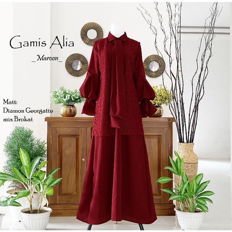 gamis aliya/gamis couple ibu dan anak/gamis jumbo/gamis lebaran terbaru/gamis couple keluarga/seraga