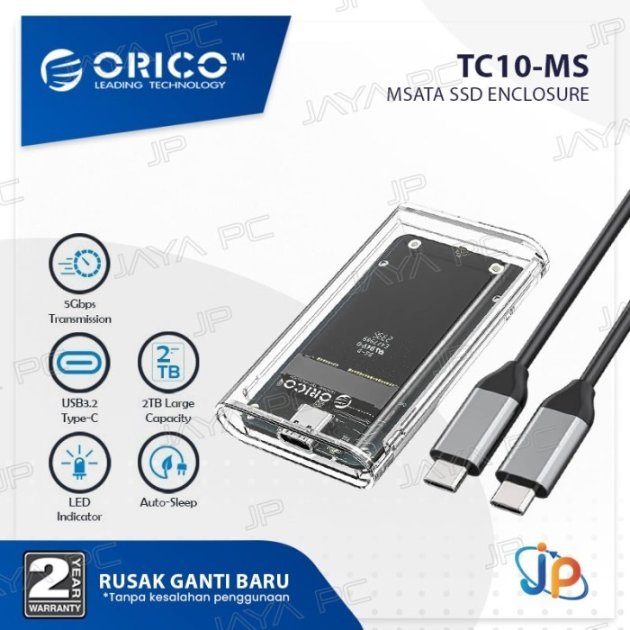 Orico TC10-MS Case External mSATA SSD Enclosure USB-C