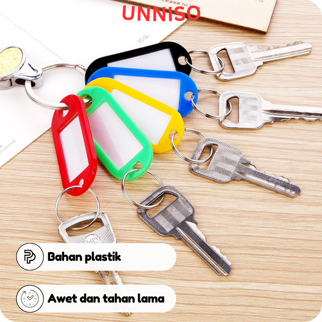 

UNNISO - Gantungan Kunci Nametag Label Warna Random