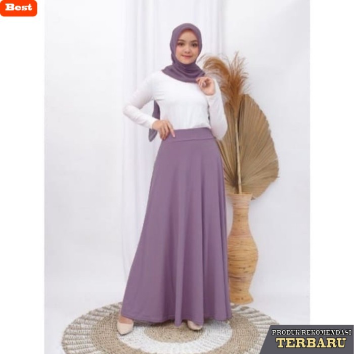 rok wanita kekinian Rok Panjang Wanita Model Payung Lebar - Manggis