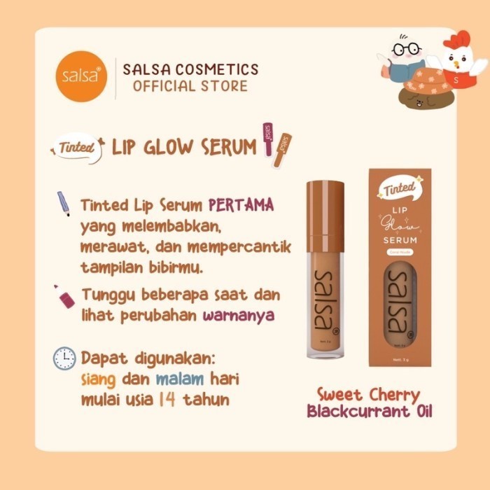 (KEDAI) SALSA Lip Glow Serum 3gr - Serum TINTED OIL Bibir Original BPOM - TWILIGHT