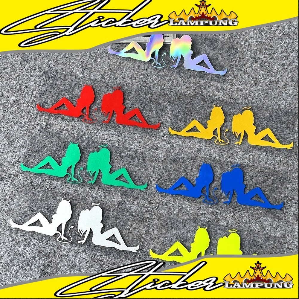 Stiker Cuting Logo Angels And Demons Beauty  Stiker Variasi Untuk  Semua Motor Honda