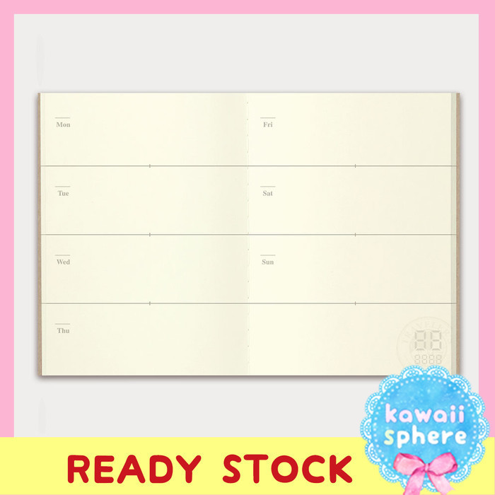 

Travelers Notebook Refill 007 | Weekly Free Undated | Passport Size