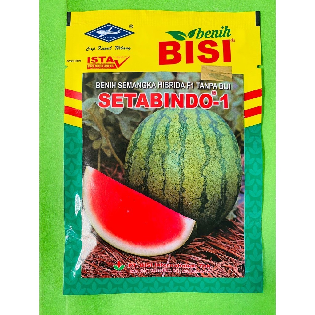 Benih semangka merah hibrida F1 SETABINDO-1 isi 20gram  tanpa biji dari BISI