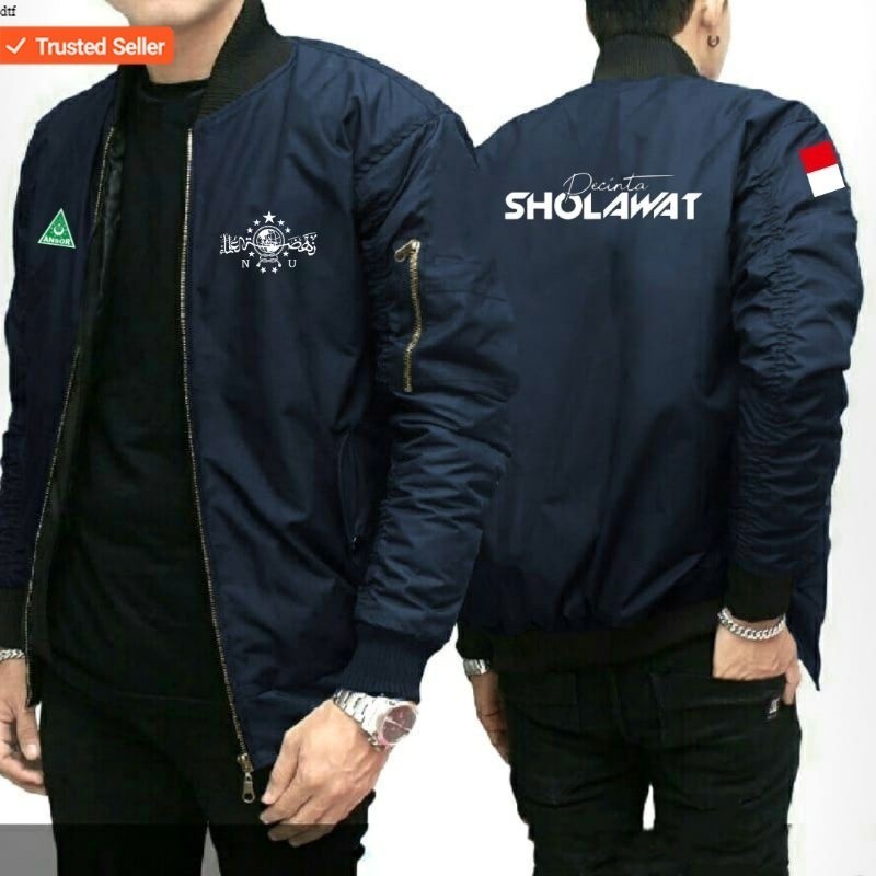 JAKET BOMBER PECINTA SHOLAWAT NU NAHDLATUL ULAMA ANSHOR BANSER KEREN SABLON TERBARU