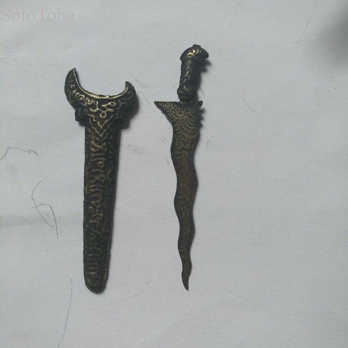 

keris nogo sosro mini kuningan rajah PW murah