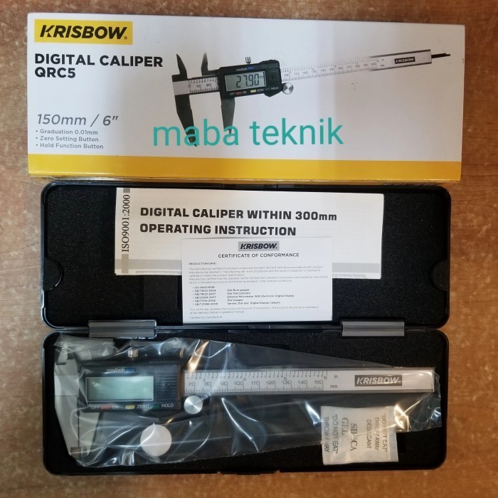 SIGMAT DIGITAL KRISBOW / DIGITAL CALIPER 150MM/6IN 0.01MM