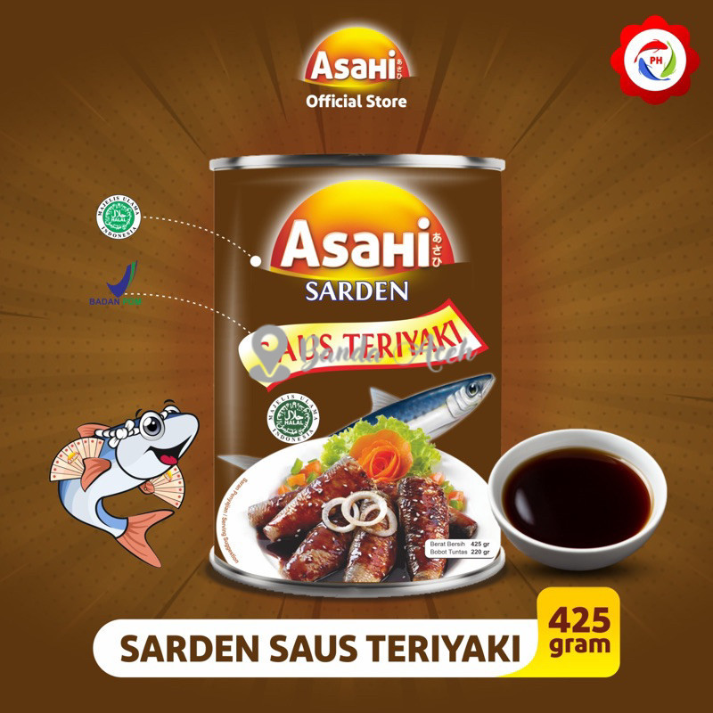 

(Aceh) AsaHi Premium Sarden Rasa Teriyaki 425 gr