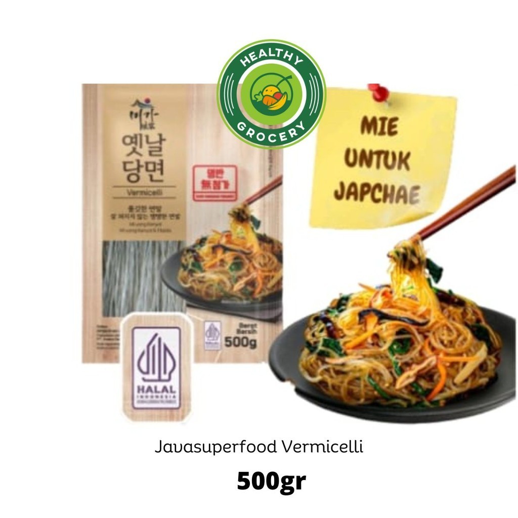 

Javasuperfood Korean Vermicelli 500gr / Mie Japchae / Sohun