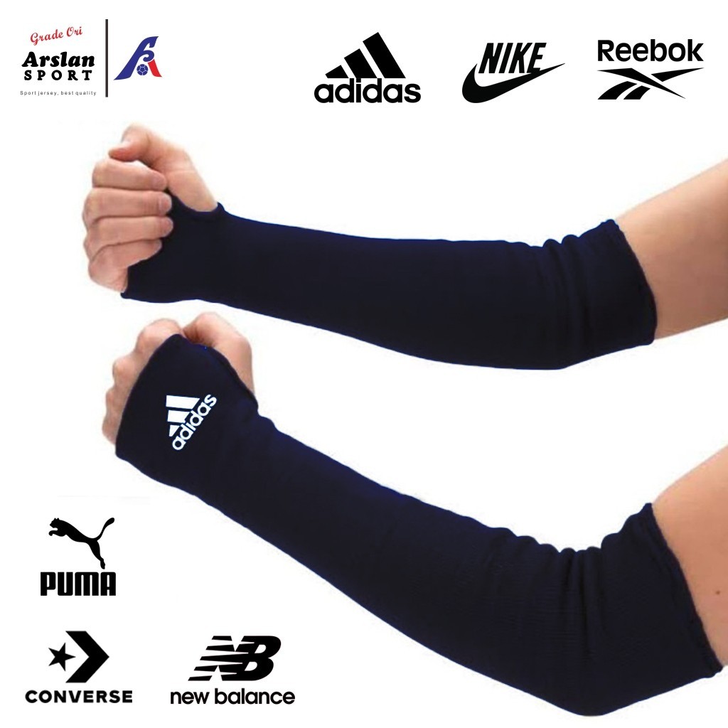 MANSET TANGAN NAVY (SEPASANG) BASELAYER ARM SLEVEE TANGAN PRIA / WANITA - FUTSAL/VOLI/BASKET