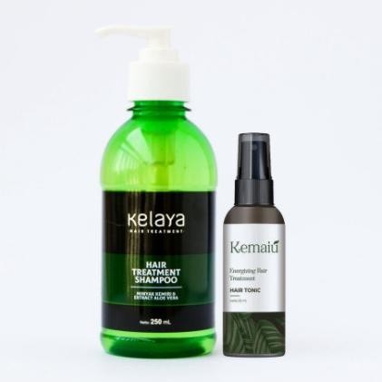 ASLI Paket Shampo Kelaya Dan Hair Tonik Serum Kemaiu
