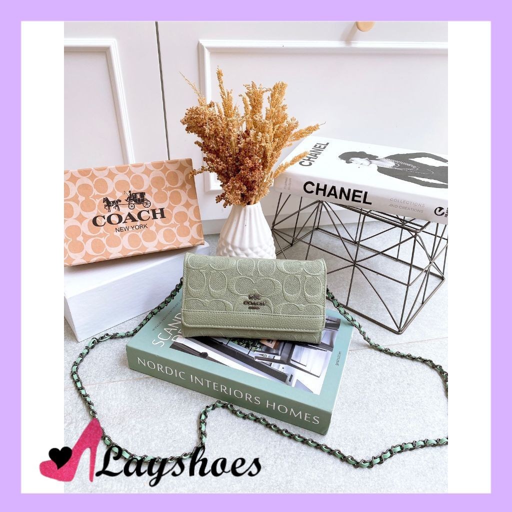 LAYSHOES TAS WANITA IMPORT TAS SELEMPANG CO**CH SLINGBAG HPO IMPORT KODE 102AB + FREE BOX, TALI PANJ