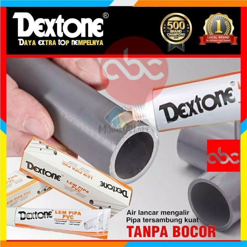 

DEXTONE lem pipa pvc 40g original bisa d gunakan dalam air