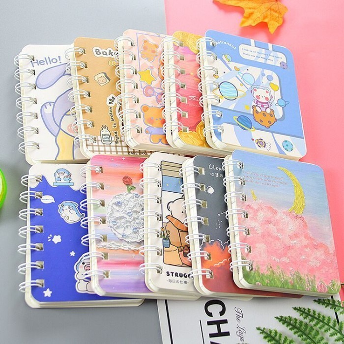 

Notebook Ring Ukuran A7 isi 80 Lembar Motif Karakter Lucu